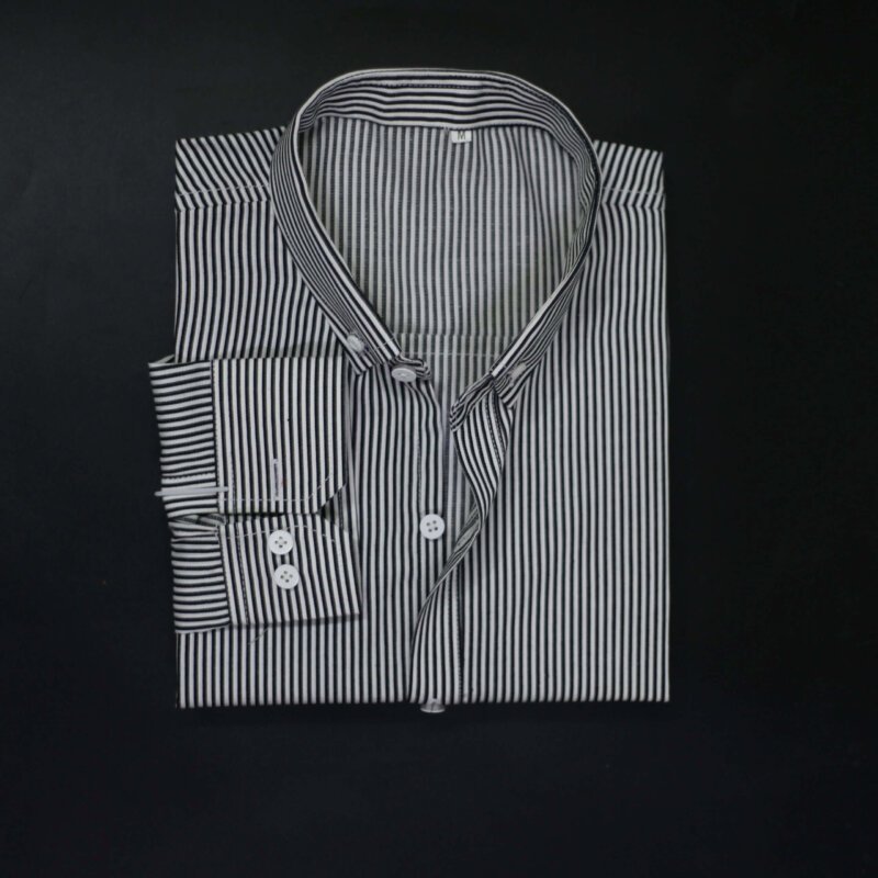 White & Night Black Lining Premium Casual Shirt