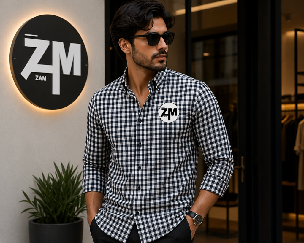 stylish check shirt for men cotton fabric Pakistan